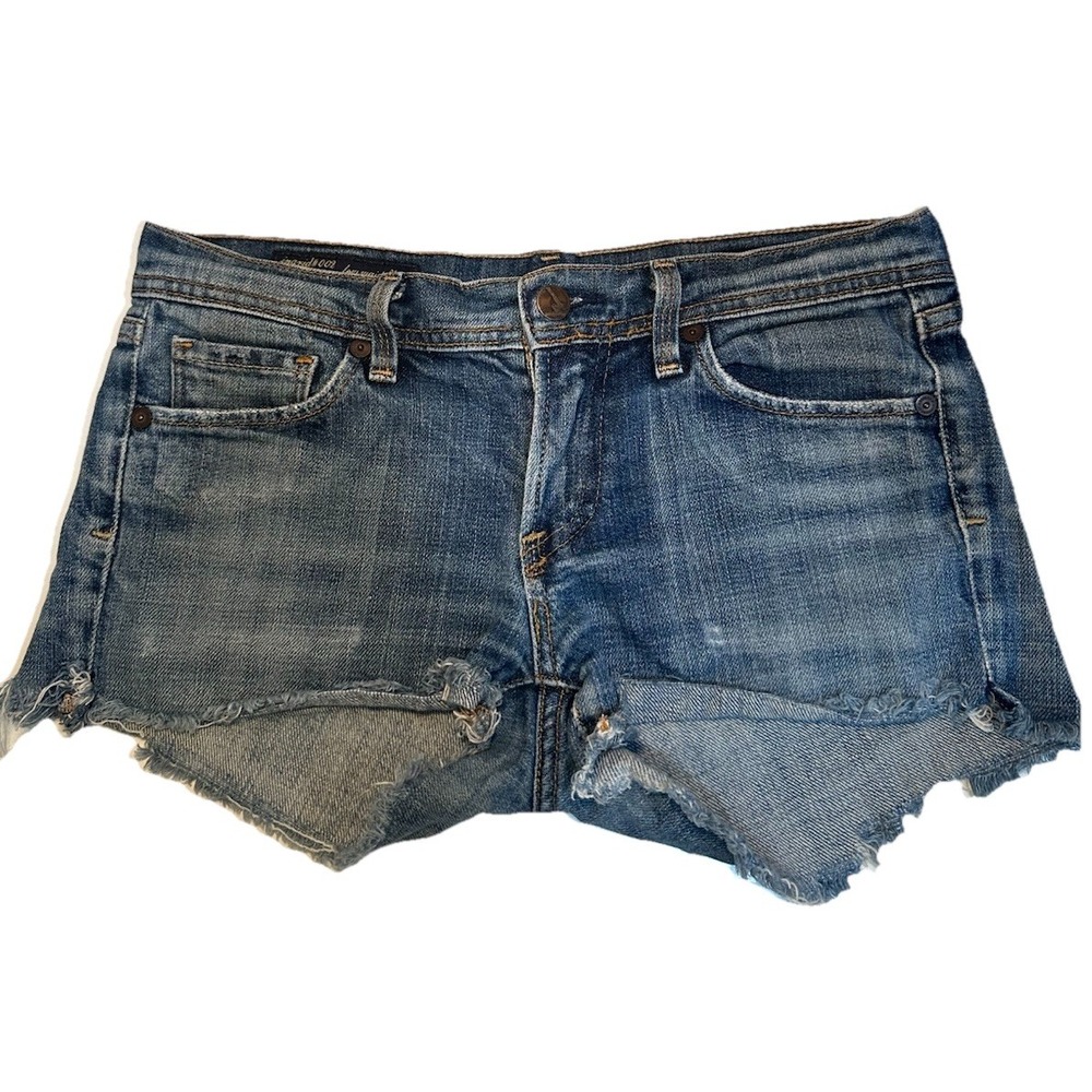 Citizens Of Humanity Ingrid Denim Shorts Women's Size 27 Low Waist Flare Cutoff